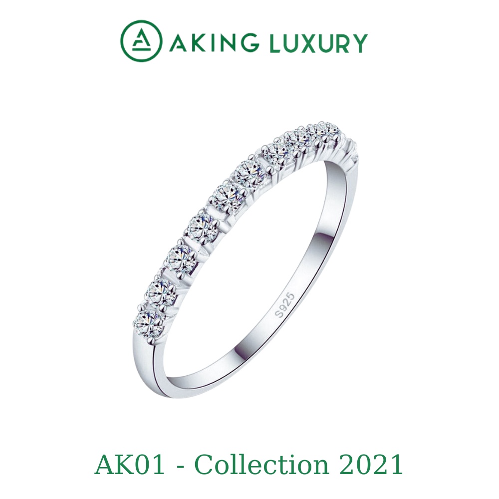Nhẫn bạc nữ AKINGLUXURY AK01 chính hãng, nhẫn nữ đính đá màu tạo nét đẹp quyến rũ. Bộ sưu tập nhẫn mới nhất 2021