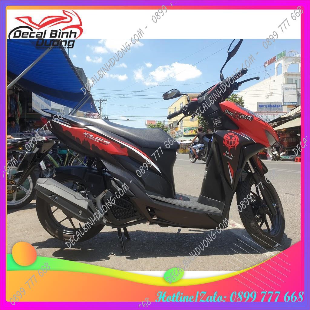 Tem Xe Click Vario 125 150 Mẫu One Piece đỏ đen Decal Nham Tiki Info Vn