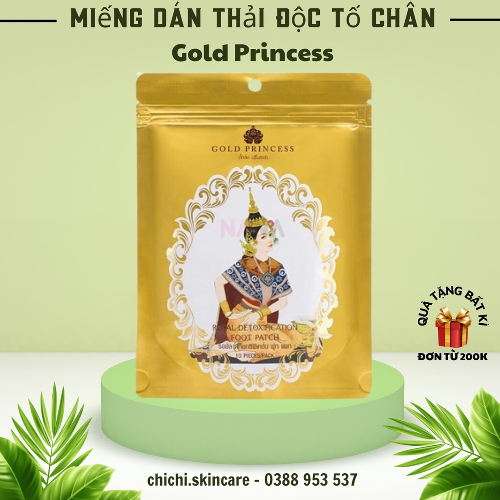 Miếng Dán Thải Độc Tố Chân Gold Princess Royal - Thái Lan