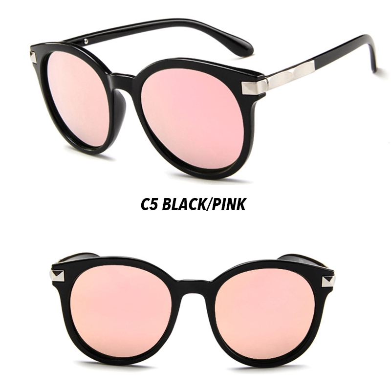 Kính mát thời trang Hàn Quốc gọng tròn màu kẹo cho nữ