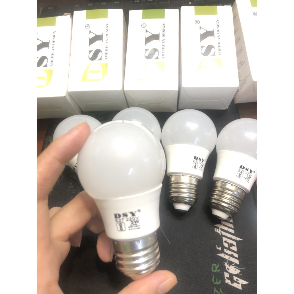 [GIÁ RẺ] BÓNG LED BÚP TRÒN 3W DSY VÀNG/TRẮNG -LED BÚP KÍN NƯỚC 3W DSY