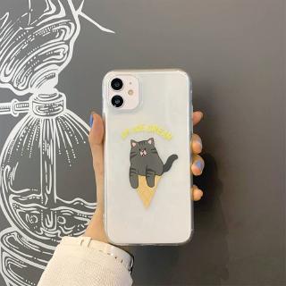 Ốp điện thoại TPU họa tiết hoạt hình chú mèo dễ thương cho IPHONE 11 IPHONE 11PROMAX SE2 2020 X XS MAX XR 6 6S 7 8 PLUS