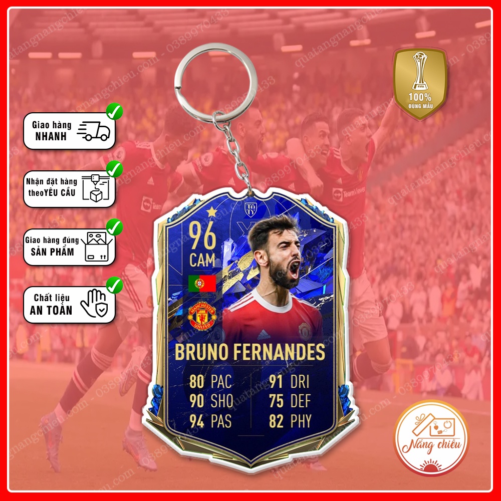 Móc khóa thẻ CLB bóng đá Manchester United ☘️Quà Tặng Nắng Chiều☘️