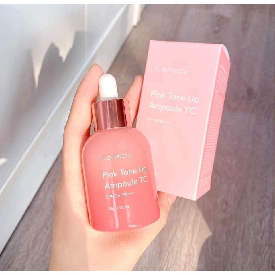 Tinh chất serum dưỡng trắng căng bóng nâng tone cellapy pink tone up ampoule