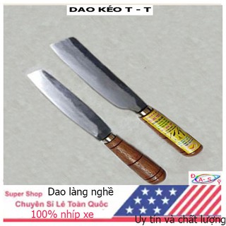 Bộ 02 dao nhà bếp Bài thái - Dao gọt làng nghề Đa Sỹ thép nhíp xe ô tô