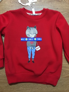 Áo nỉ lót lông cho bé gái