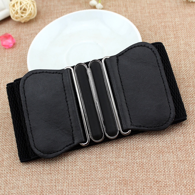 Thắt lưng da Haimeikang bản rộng khóa hình oval phong cách Hàn Quốc thời trang cho nữ