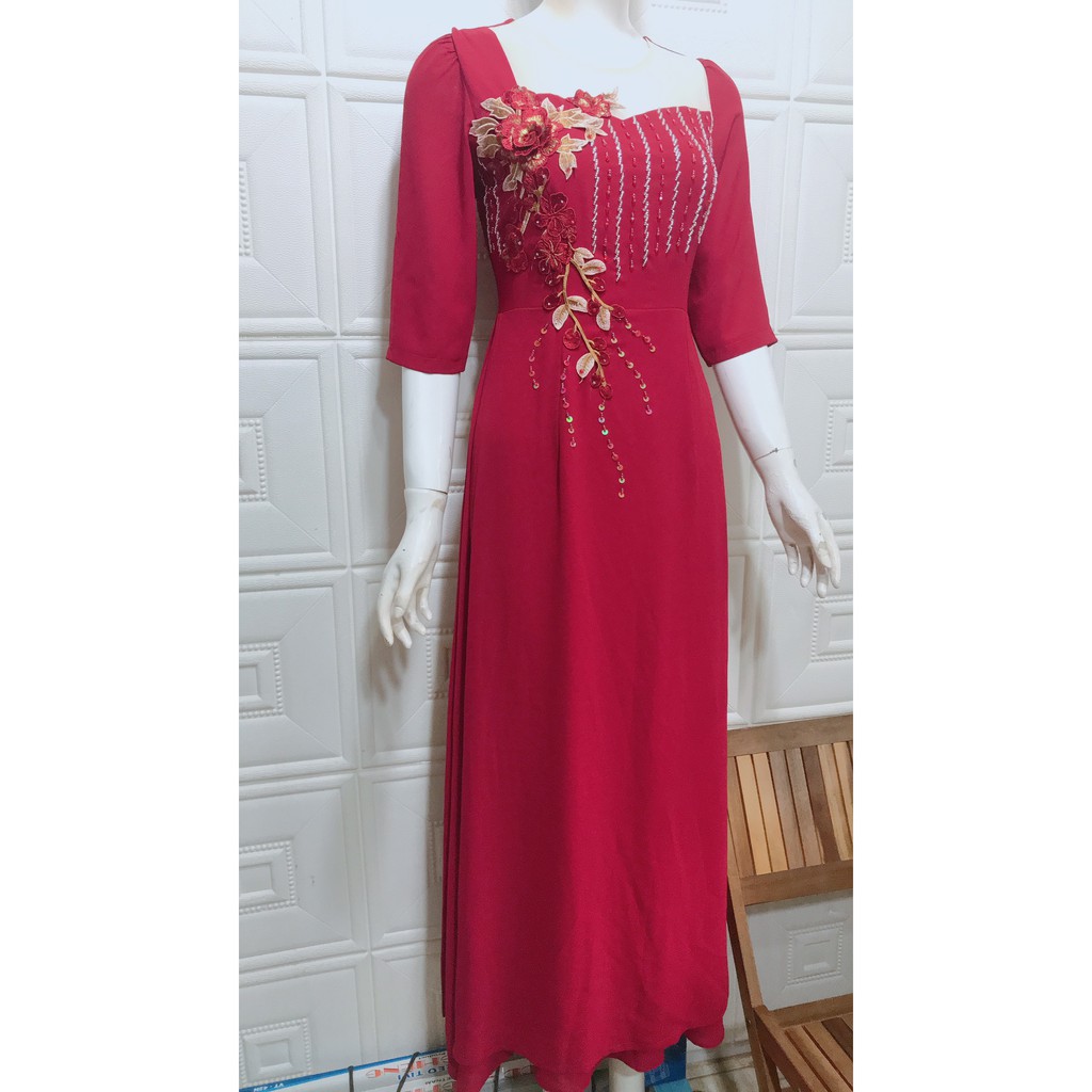 Đầm dài trung niên dạ hội thiết kế sang trọng