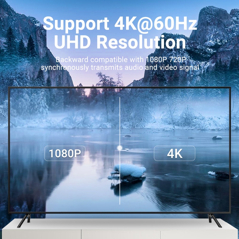 Đầu Chuyển Đổi VENTION Cổng Type-C Sang Hdmi 4k Hdmi 1.4 & 2.0 Cho Macbook Pro 2018 / 2017 Chất Lượng Cao