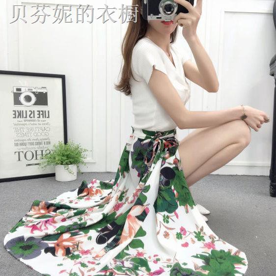 Váy Hoa Liền Thân Phối Dây Thắt Thoáng Khí Xinh Xắn Cho Nữ