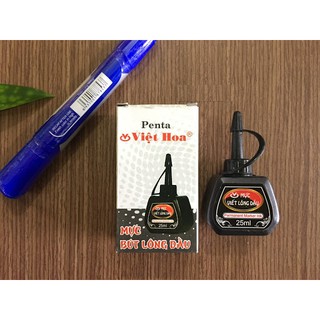 Combo 1 bút và 1 lọ mực lông dầu, cùng màu thay thế