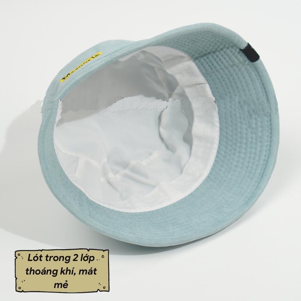 Mũ bucket vành cụp Nón tai bèo thêu chữ MEMORIE chất nỉ nhung cao cấp form unisex nam nữ