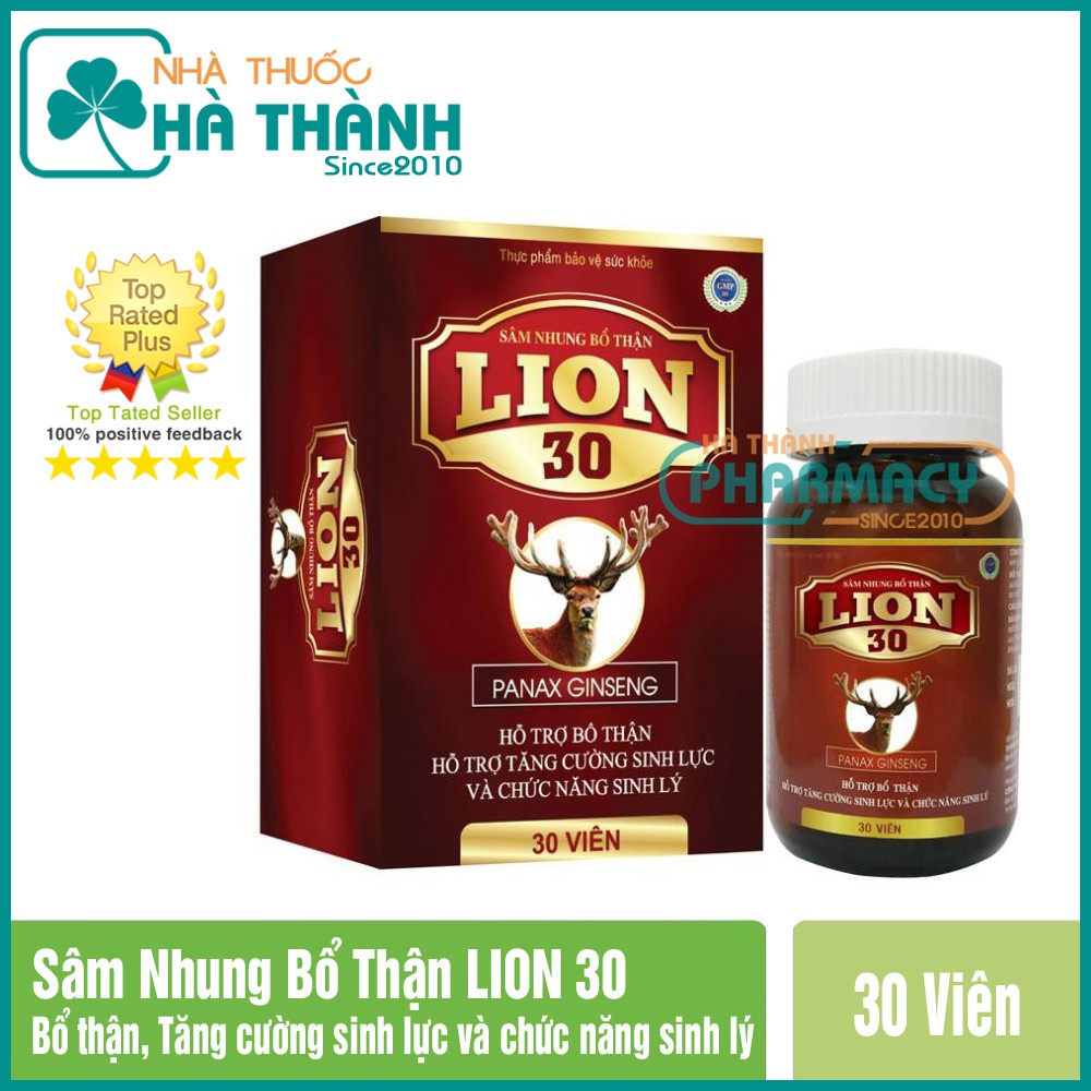 Sâm Nhung Bổ Thận Lion 30 - Hỗ trợ Tăng Cường Chức Năng Sinh Lý - Giảm Triệu Chứng Tiểu Đêm, Tiểu Nhiều Lần