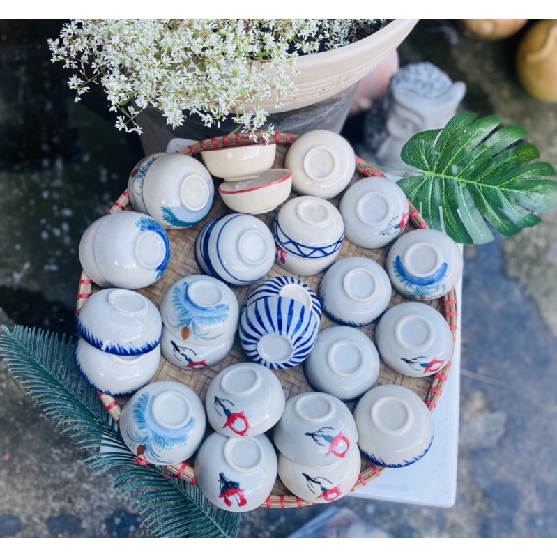 Chén Chấm Vẽ Tay Hoạ Tiết Đa Dạng