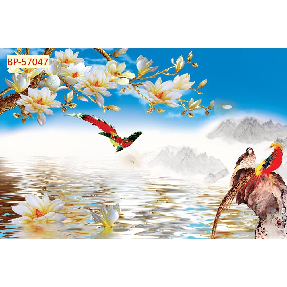 Tranh 3D INDOCHINE vải lụa 3d cao cấp sang trọng hiện đại