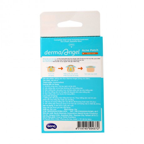 Miếng Dán Hút Mụn Ban Đêm Derma Angel (18 miếng/hộp) - 0514905