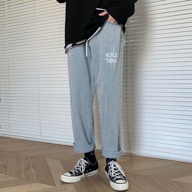 [Ảnh thật]quần jean ống rộng unisex hottrend | BigBuy360 - bigbuy360.vn