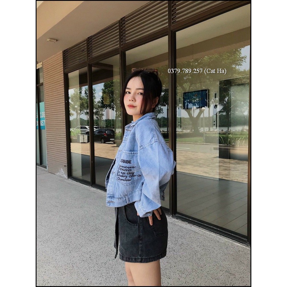 Áo khoác jean nữ BB cao cấp form dưới 58Kg Happy Times 3 BB78