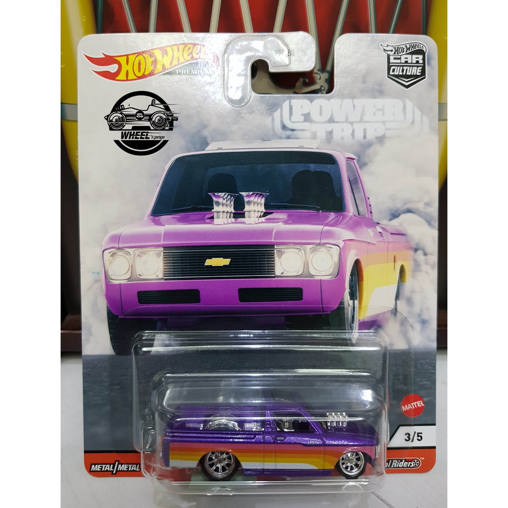 Xe mô hình đồ chơi bánh cao su Hotwheels 1:64 PREMIUM - CAR CULTURE - Custom '72 Chevy Luv