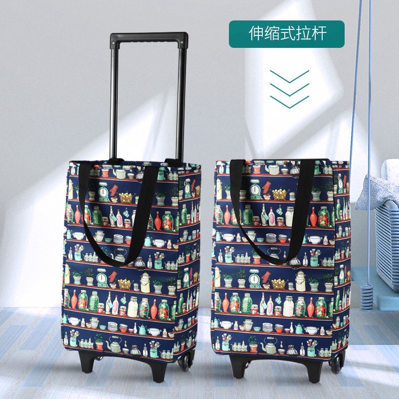 Xe Đẩy Mua Sắm Thiết Kế Nhỏ Gọn Có Thể Gấp Gọn Tiện Dụng