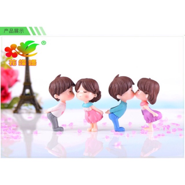 Phụ kiện chậu kiểng( sét cặp đôi hôn nhau)