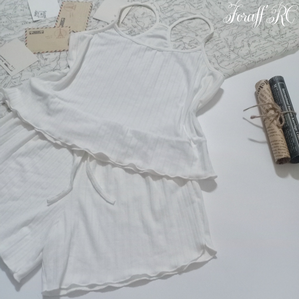 Đồ bộ ngủ nữ RCB12, hai dây yếm chất liệu thun cotton 100% | BigBuy360 - bigbuy360.vn