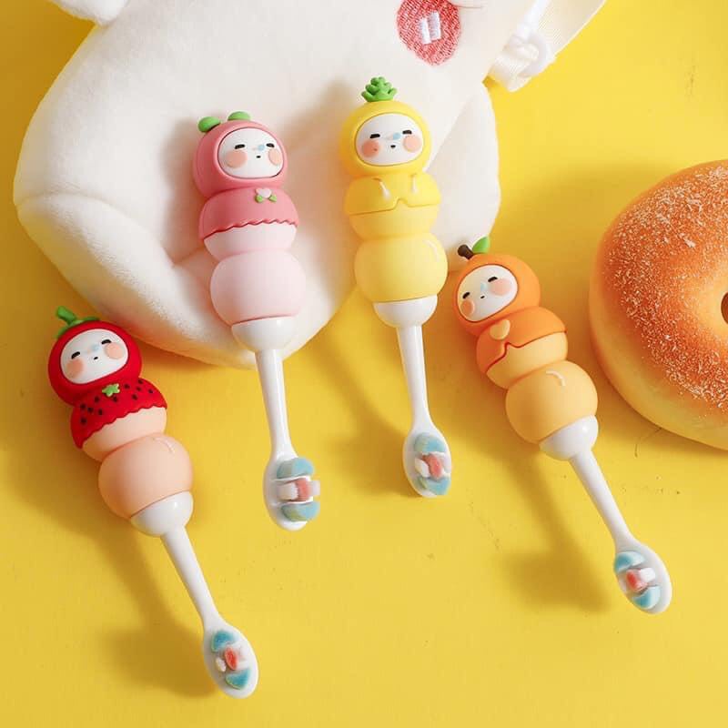 Bàn Chải Đánh Răng Trái Cây Siêu Cute, Dễ Thương Cho Bé Từ 2 Tuổi Tập Đánh Răng Sợi Lông Mềm C3
