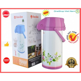 Phích đựng nước nóng giữ nhiệt 2L 2045TS.E Rạng Đông có cần ấn và bơm cơ đế xoay 360 độ
