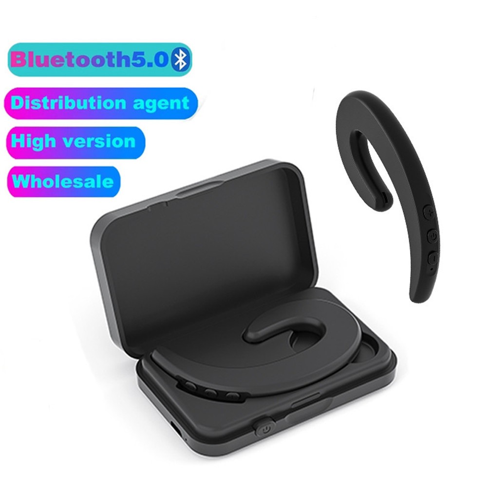 Bone Conduction Bluetooth 5.0 Earphone Wireless Headset Sport Stereo Headphones Earburd With Charging Box