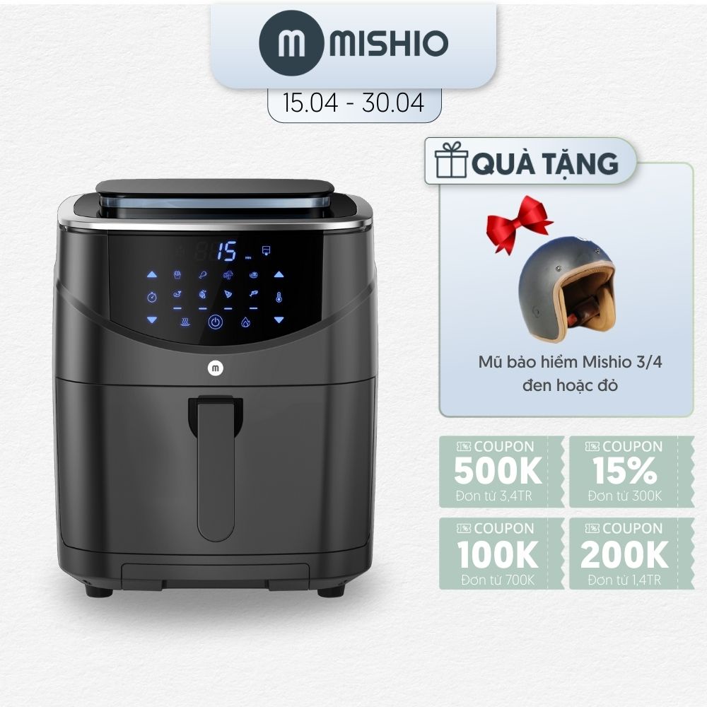 [Mã ELHADEV giảm 4% đơn 300K] Nồi Chiên Không Dầu Hơi Nước 7L Mishio MK302