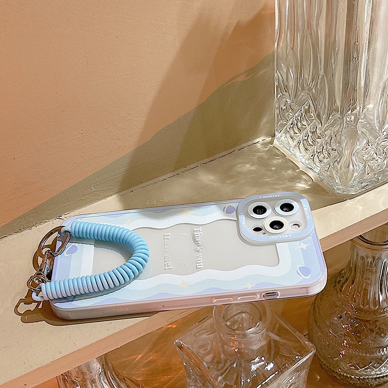 Ốp lưng iphone ốp Điện Thoại Trong Suốt Hình Hành Tinh Có Dây Đeo Cho iPhone 14 13 12 11 PROMAX XS XR XSMAX SE2020