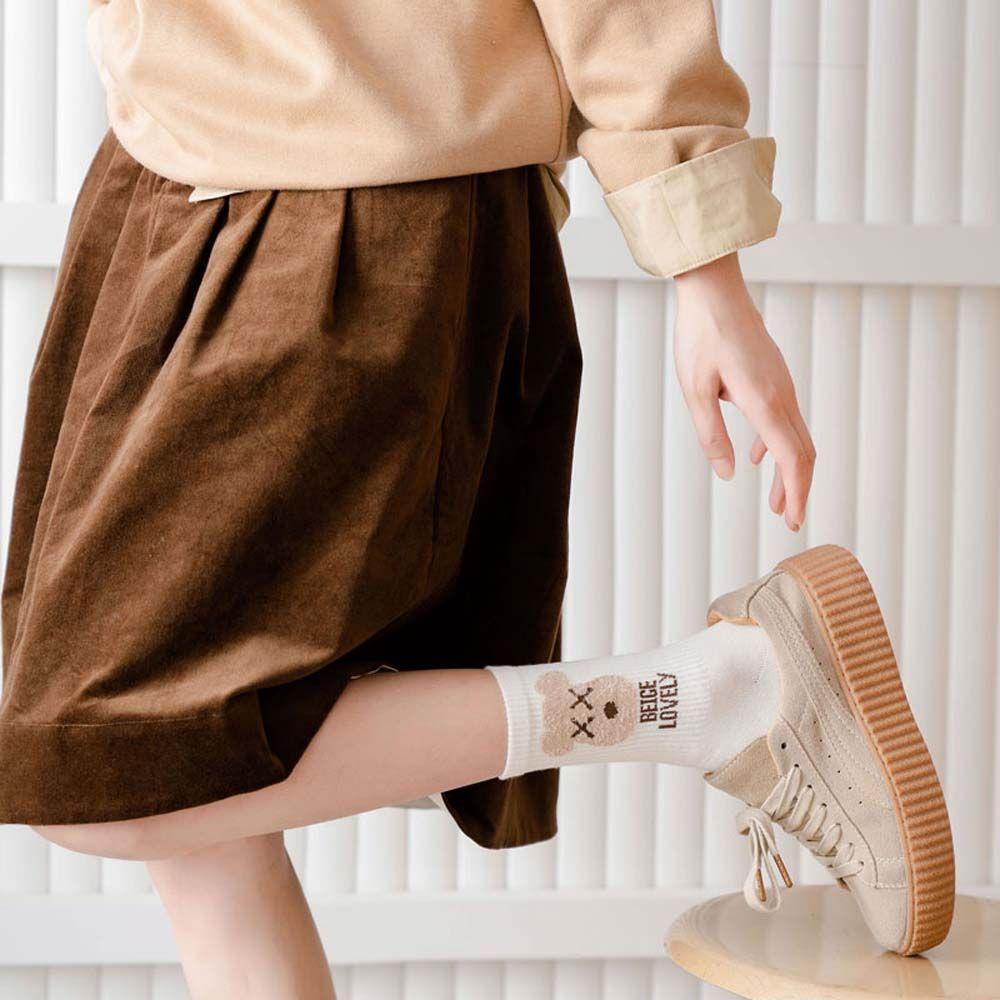 Vớ Cotton Co Giãn Họa Tiết Hoạt Hình Phong Cách Hàn Quốc Harajuku Ngọt Ngào Cho Nữ VANES1