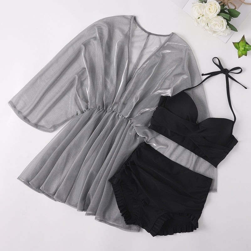 Set Bikini Hai Mảnh Kèm Áo Khoác Ngoài Quyến Rũ Cho Nữ | BigBuy360 - bigbuy360.vn