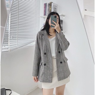 blazer kẻ 1 lớp