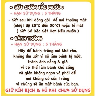 COMBO SỈ 100 BÁNH TRÁNG CHẤM SỐT MUỐI TẮC
