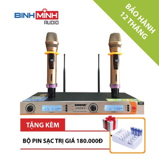 Micro không dây Shure UGX9 II- Tặng kèm bộ pin sạc DoublePow