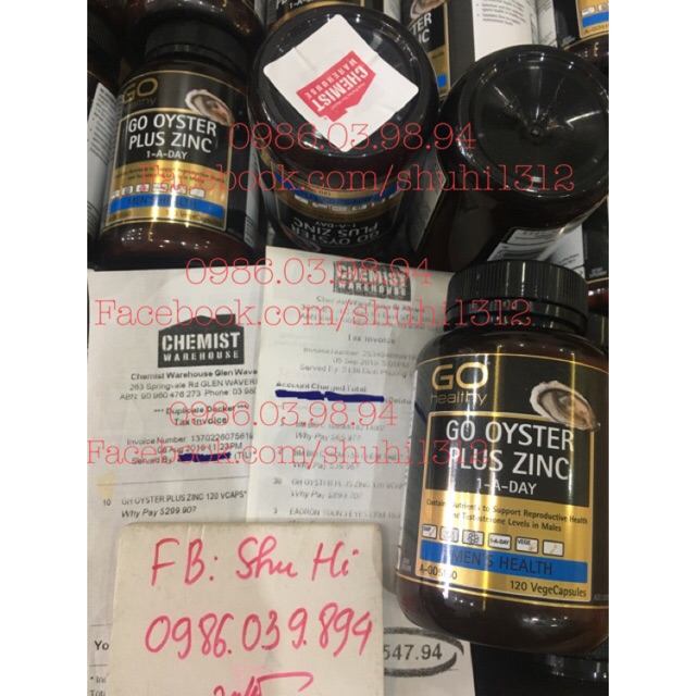 Tinh chất hàu Go Oyster Plus Zinc Go Healthy 120 viên Úc | BigBuy360 - bigbuy360.vn