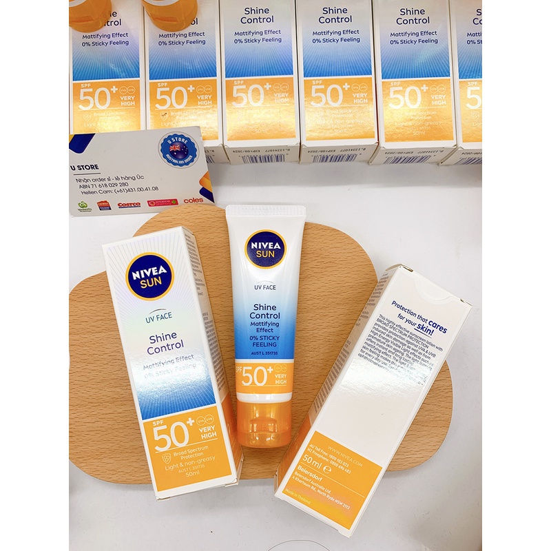 [Mẫu mới] Kem chống nắng Nivea Shine Control SPF 50 UV Face