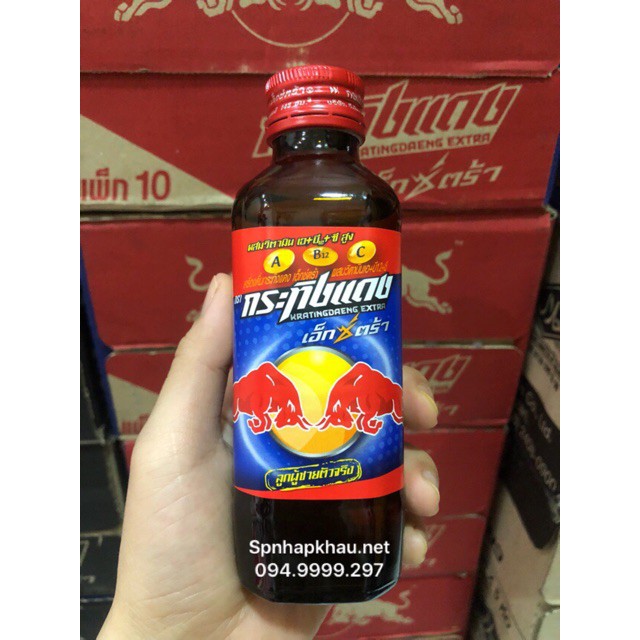 Bò húc Red Bull Thái chai thủy tinh 145ml