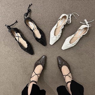 [Order] Giày búp bê đế bệt buộc dây