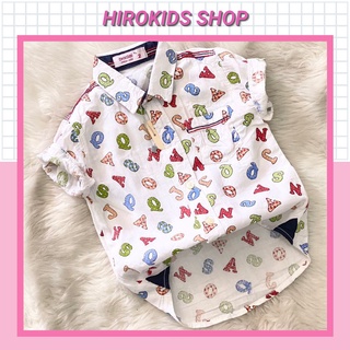 Áo sơ mi tay ngắn hoạ tiết Mickey thời trang cho bé trai (8-24kg)