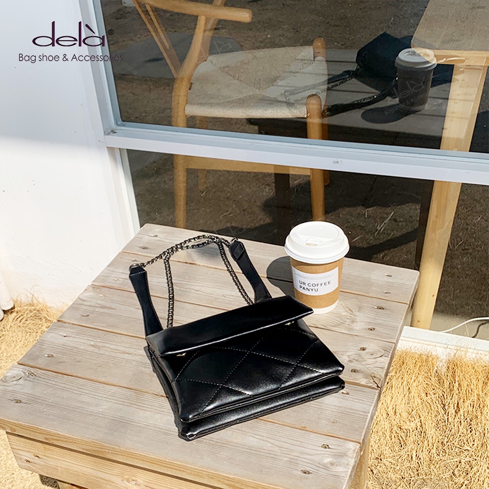 Dela Túi Xách Tote Đính Đá Phối Dây Xích Thời Trang Chất Lượng Cao 2022 Cho Nữ