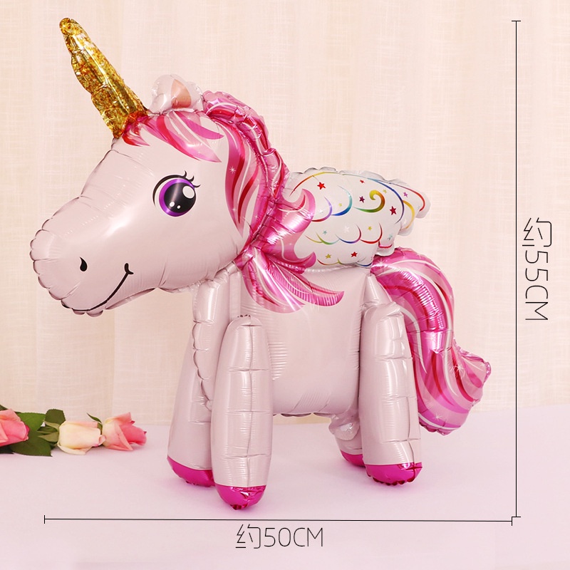 Bóng Trang Trí Hinh Ngựa Pony 3D Trang Trí Sinh Nhật Cho Bé Gái #TrangTriSinhNhat