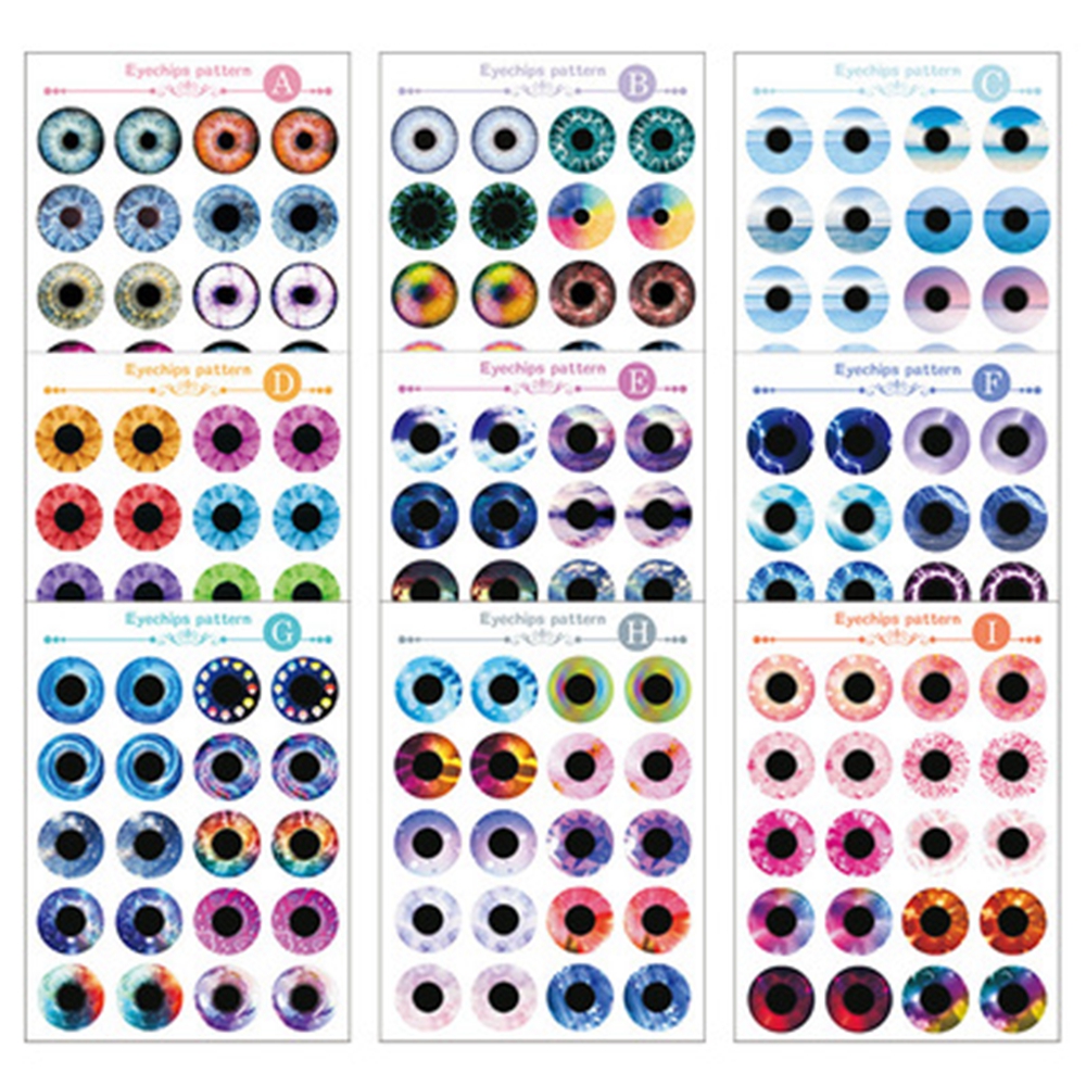 Set 20 Mắt Búp Bê Mắt 14mm Bằng Thủy Tinh Mỏng Trong Suốt Làm Quà Tặng Cho Bé Gái