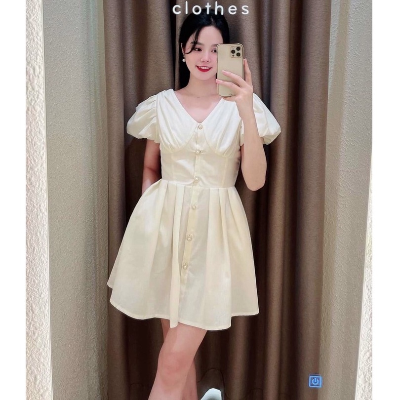 Váy đũi thô cúc ngọc tiểu thư