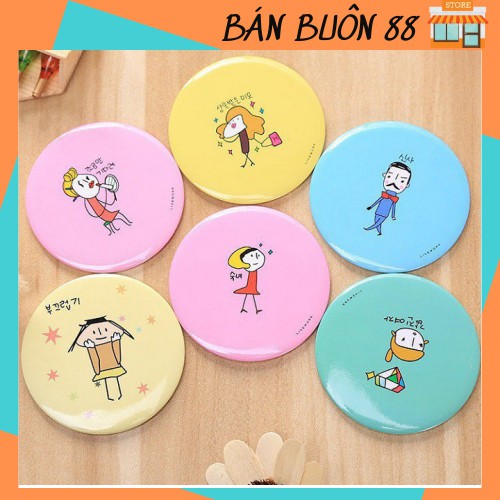 Bán Sỉ Gương Mini Dễ Thương Trang Điểm Hàn Quốc - Gương Tròn Mini Bỏ Túi 1480