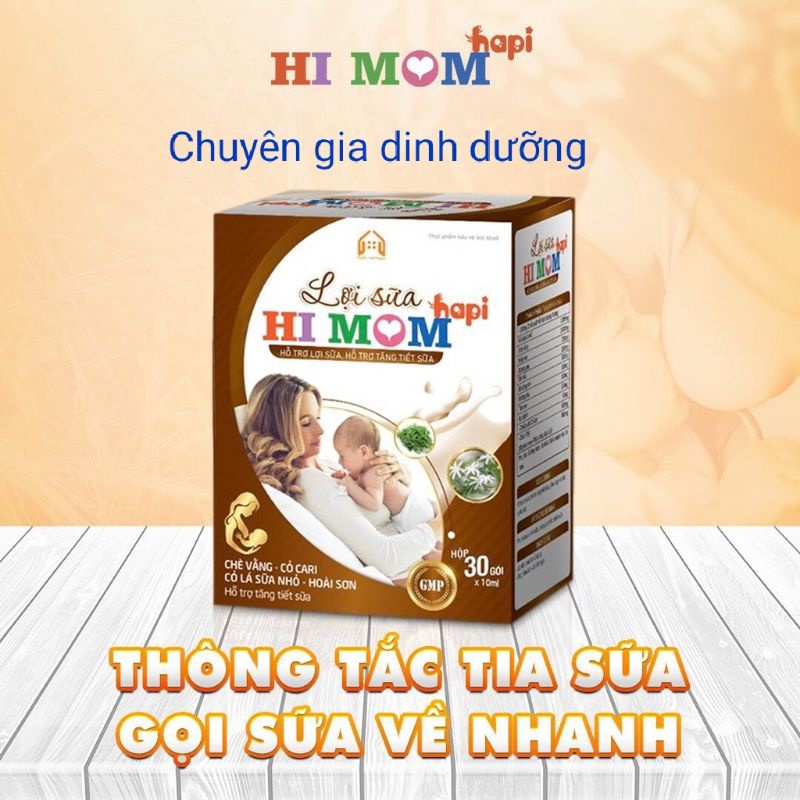 Lợi Sữa Hi Mom Hapi_ Thông tắc tia sữa, sữa về nhanh, Sữa nhiều hơn, thơm hơn, đặc hơn, mát hơn