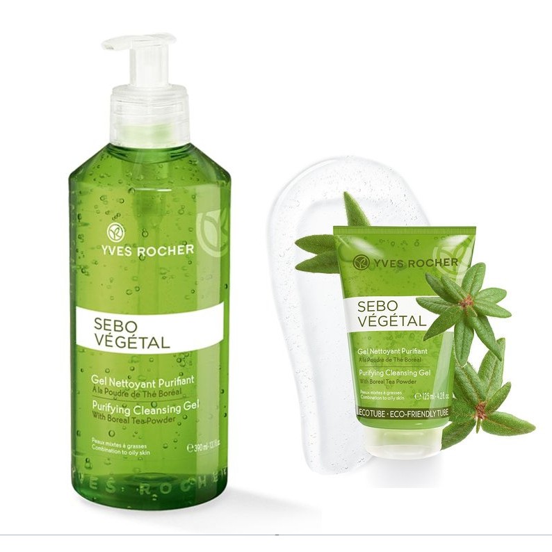 [New 2021] Yves Rocher Pure Menthe Gel Rửa Mặt Cho Da Hỗn Hợp, Dầu- Sebo Vegetal