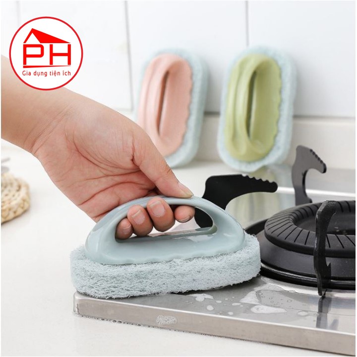 BÀN CHẢI CỌ RỬA đa năng bàn chà bọt biển có tay cầm (Giao mầu ngẫu nhiên) - Gia dụng Phước Hòa