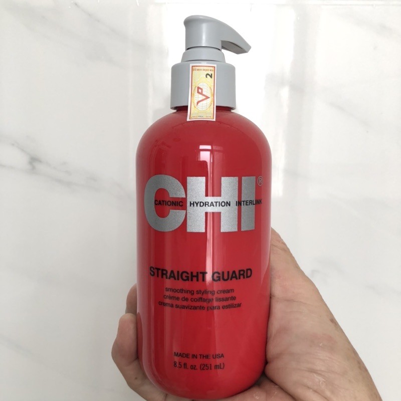 (Chính hãngUSA)Kem tạo nếp CHI Straight Guard Smoothing Styling Cream 251g